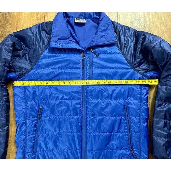 REI Co Op Primaloft Puffer Jacket Men’s Large Blue Lightweight Pertex‎ Quantum - Picture 9 of 11
